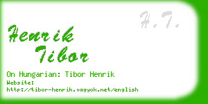 henrik tibor business card